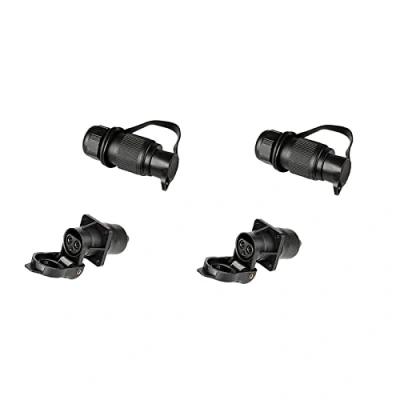 Abbildung von BEIJISTAR 2 x 3 pol Stecker und Steckdose, Poliger Steckdose 12V Traktor, Nach DIN 9680, Flachsteckanschluss für Systeme, Polig Anhänger Landmaschine (4 Loch Montagepunkt)