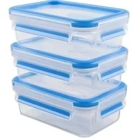 Abbildung von Emsa Frischhaltedose Emsa, Frischhaltedosen, 3er Set, ca. 0,55 l, blau, &quot;Clip &amp; Close&quot;
