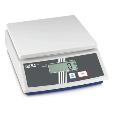 Abbildung von Tischwaage [Kern FCE 3K1N] Einsteiger Tischwaage, mobil, handlich, leicht, Wägebereich [Max]: 3 kg, Ablesbarkeit [d]: 1 g, Reproduzierbarkeit: 2 Linearität: Wägeplatte: BxT 252x228 mm (Kunststoff)