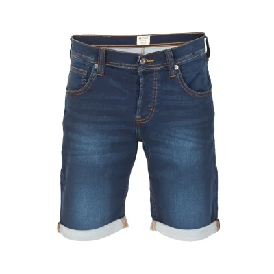 Abbildung von MUSTANG Jeans Shorts Herren Stretch Kurz Regular Fit Chicago Real X Kurze Hosen Sommer Denim Einfarbig Blau w31, Größe:W 31, Farbe:Dark Blue (982)