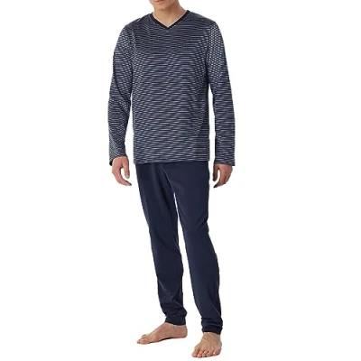 Abbildung von Schiesser SET Pyjama, Herren, Größe: 48, Nachtblau