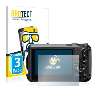 Abbildung von BROTECT Schutzglas für Ricoh WG 6 (3 Stück) Schutzfolie Panzer Folie Glas [Extrem Kratzfest 9H, Anti Fingerprint, Ultra Transparent]