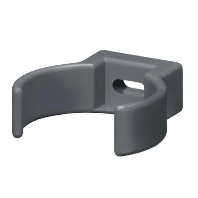 Abbildung von INEFA Rohrschelle Clip, PVC U DN50 / 50mm, 1 Stück Anthrazit Fallrohrschelle, Dachrinnenzubehör, einfache Montage, Made in Germany