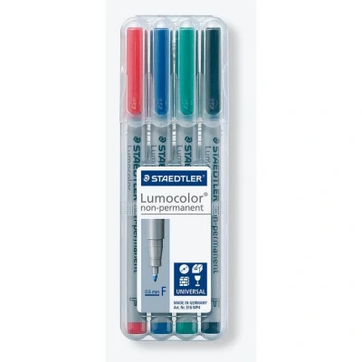 Abbildung von STAEDTLER Lumocolor Folienstifte Set farbsortiert non permanent 4 Stück