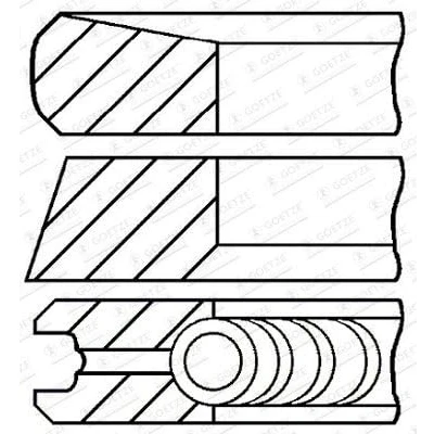 Abbildung von GOETZE ENGINE 08 422007 00 Kolbenringsatz 84,5 0,5 RENAULT: TRAFIC 2 Bus, MEGANE 3 Grandtour, LAGUNA NISSAN: Qashqai / Qashqai+2 I