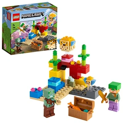 Abbildung von LEGO Minecraft DAS Korallenriff Spielzeug für Kinder, Größe: One Size, Multi coloured