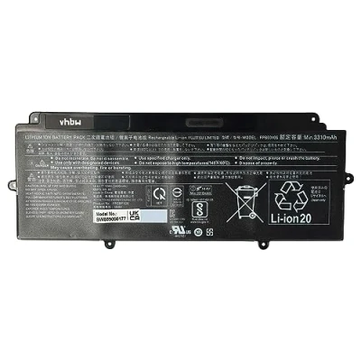 Abbildung von vhbw Akku kompatibel mit Fujitsu LifeBook U939X (VFY U939XMPB77DE), U939XMPR77DE) Notebook (3490mAh, 14,4V, Li Ion)