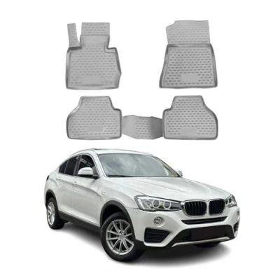 Abbildung von OMAC A011940 Fußmattensatz Gummi, TPE (thermoplastischer Elastomer) 4 grau BMW: X4