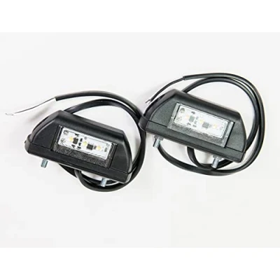 Abbildung von 2 x LED Umrissleuchte Begrenzungsleuchte Hängend Positionsleuchte 12 24V, Farben: weiß, rot, für LKW PKW Anhänger, Trailer, Wohnwagen usw