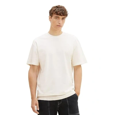 Abbildung von TOM Tailor Denim Tshirt basic, Herren, Größe: Small, Wool white