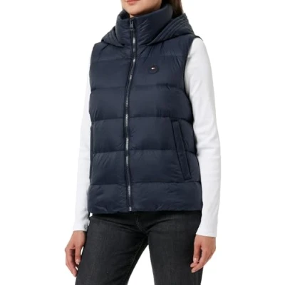 Abbildung von Tommy Hilfiger Casual VEST Weste, Damen, Größe: XS, Desert sky
