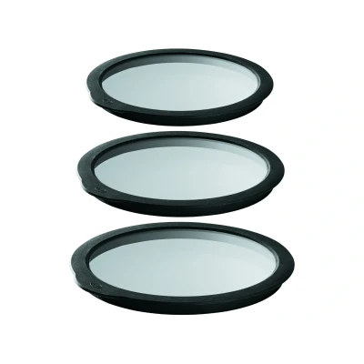 Abbildung von Rösle Frischhaltedeckel aus Glas 3er Set (Ø 16/20/24 cm)