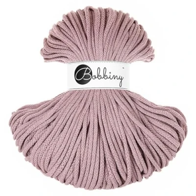 Abbildung von Bobbiny Makramee Schnur, geflochten, 5 mm, Mauve, 100 m