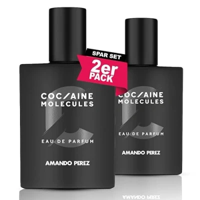 Abbildung von Amando Perez COCAINE Molecules Unisex Parfüm 50ml (2er Pack) Eau de Parfum für Damen und Herren mit Pheromone Lockstoff Citrische Kopfnote Duft Männer Toilette