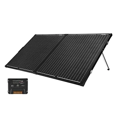 Abbildung von EFASO Solar Solarpanel Faltbar 160W Tragbar Monokristalline Solarmodule mit Solarladeregler 5V USB Ausgang