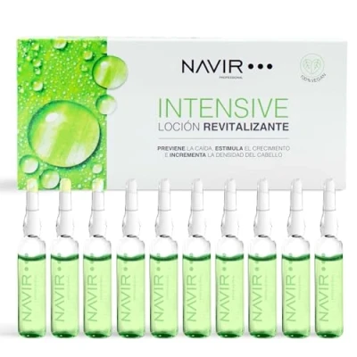 Abbildung von NAVIR Profesional Ampullen gegen Haarausfall, Behandlung mit pflanzlichem Plazenta, für Damen und Herren (Ampullen 10 x ml)