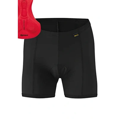 Abbildung von Gonso Sitivo U W, Damen Fahrradunterhose, Passt unter alle Rad Shorts, Tights mit Red Sitzpolster Poron Elementen, Enganliegende Passform, Schwarz/Rot, Gr. 36