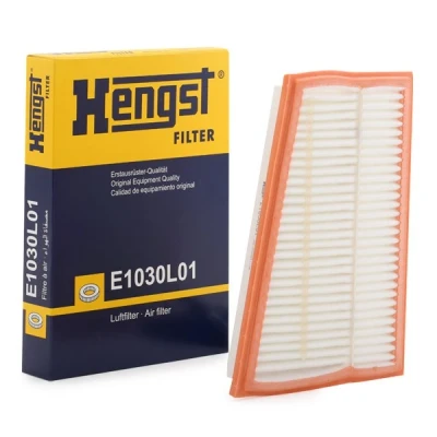 Abbildung von HENGST FILTER E1030L01 Luftfilter 36 144 274 Filtereinsatz MERCEDES BENZ: E Klasse Limousine, R Klasse, ML FORD: Fiesta Mk5 Limousine