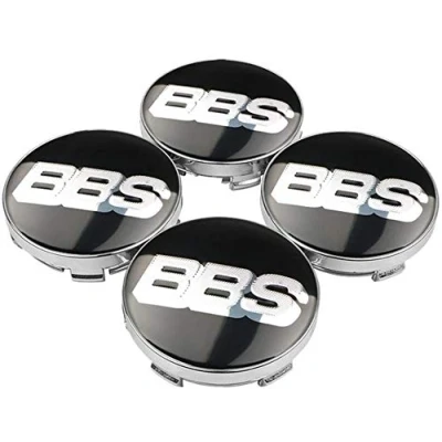 Abbildung von TDDRW 4 Stück 60 mm Auto Radnabenkappen Nabendeckel Felgendeckel Für BBS, Radnabendeckel Emblem Abzeichen Aufkleber, Autozubehör
