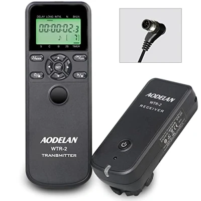 Abbildung von Kabellose &amp; Kabel Timer Fernauslöser Kamera Fernbedienung Kompatibel mit Nikon Z9, D3, D4, D4s, D5, D6, D800, D850, D800E, D810, D810A, D700, D500, D300, D200, F6, F100, F5, F90X, F90 etc