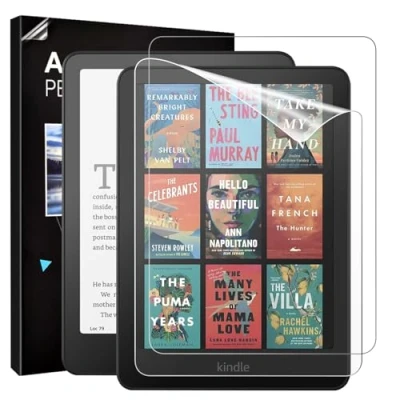 Abbildung von TiMOVO (2 Pack Displayschutzfolie für den 7 Zoll neuen Amazon Kindle Paperwhite (12. Generation, 2024) und Colorsoft Signature Edition, entspiegelte, Kratzfeste PET