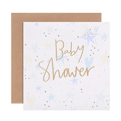 Abbildung von Hallmark Karte für Babypartys, modernes Design, mit Sternen und Herzen, mehrfarbig (25558400)