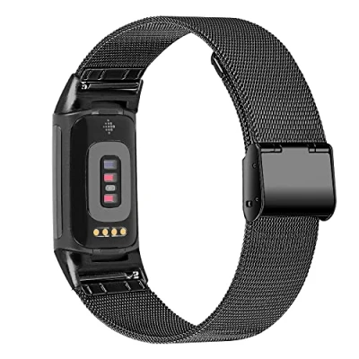 Abbildung von INF Armband Kompatibel Fitbit Charge 5 Edelstahl Metall Ersatzarmband Damen Herren