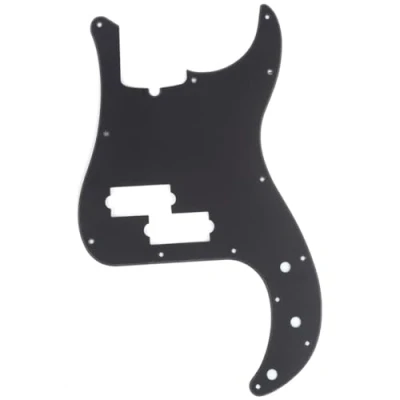 Abbildung von Musiclily Pro 13 Löcher P Bass Pickguard Schlagbrett für 4 Saiter American Precision Bass, 1 lagig Mattschwarz
