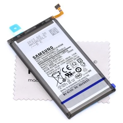 Abbildung von Akku für Samsung Original EB BG975ABU Galaxy S10 Plus / S10+ (G975F) mit mungoo Displayputztuch