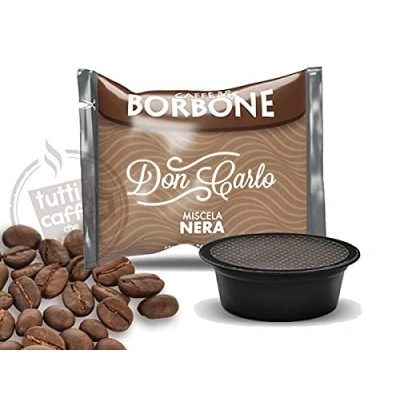 Abbildung von Caffè Borbone Don Carlo, Schwarze Kaffeemischung 50 Kapseln Kompatibel mit Lavazza®* A Modo Mio®* Haushalts Espressomaschinen