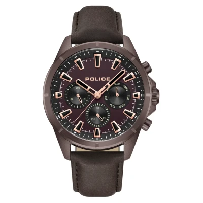 Abbildung von Police Malawi Chronograph, Herren, Größe: One Size, Bordeaux