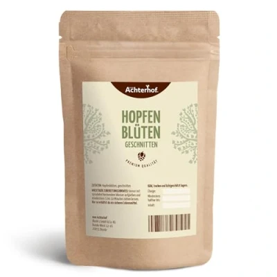 Abbildung von Hopfenblüten 250g getrocknet und geschnitten Ideal zur Zubereitung von Tee, Aromakissen, Badeessenz, Brühwürfel, Würzmittel &amp; Co. vom Achterhof