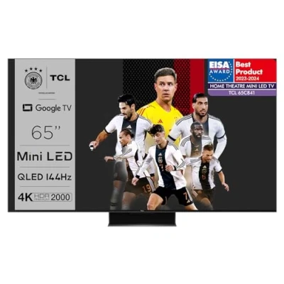 Abbildung von TCL 65C841 65 Zoll Fernseher, Miniled, QLED, 4K HDR Premium 2000 nits, Quantum Dot, Smart TV, Onkyo 2.1 Sound, Google TV