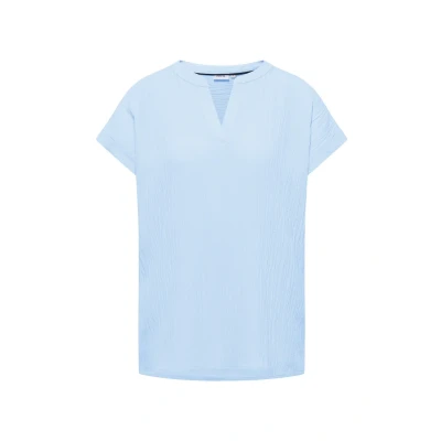 Abbildung von CECIL Damen 3412045 Blusenshirt mit Struktur, Light Sky Blue, Large