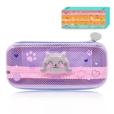 Abbildung von DGTSYAL Federmäppchen Wonderwow, Kawaii 2 Fächer und Stifthalter innen, Innenfach mit Netzstoff, Reißverschluss, Mäppchen Teenager Federmäppchen, für Schule Büro 23x11x5 cm (Briefpapier Set)