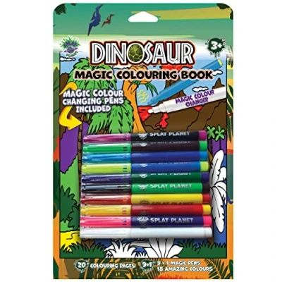 Abbildung von Splat Planet Magic Malbuch Mit Magischem Farbwechsel stift set Magical Art Im A4 format magie malstift (Dinosaurier)