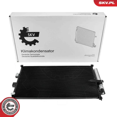 Abbildung von ESEN SKV 86SKV160 Klimakondensator mit Trockner Aluminium 667mm HONDA: Civic VIII Limousine (FD, FA) 1.6, 1.8 2005 2012