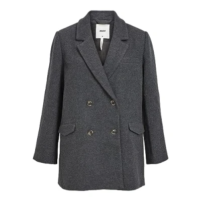 Abbildung von Object Objblaza Klassischer Mantel, Damen, Größe: 40, Dark grey melange