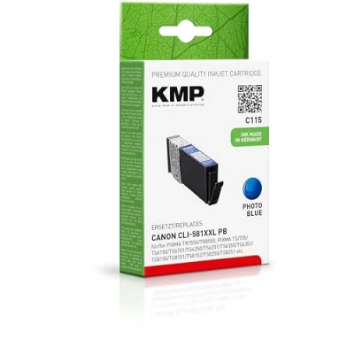 Abbildung von KMP Tintenpatrone passend für Canon 581PBXXL Blue (1999C001) C115 Pixma TS 8120, 8150, 8151, 8152, 8220, 8240, T... etc.