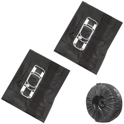 Abbildung von Tkxjry 2 Stück Auto Reifentaschen, 105x46cm Reifentaschen Set, schwarz Geeignet für 13 18 Zoll Reifen, sauberen Transport und Lagerung, Farbe