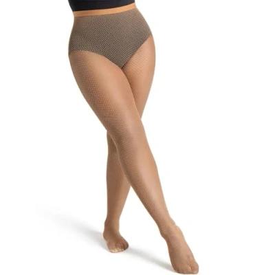 Abbildung von Capezio Damen Professional Fishnet Seamless Tight Strumpfhose, beige (Porcelain), M/T