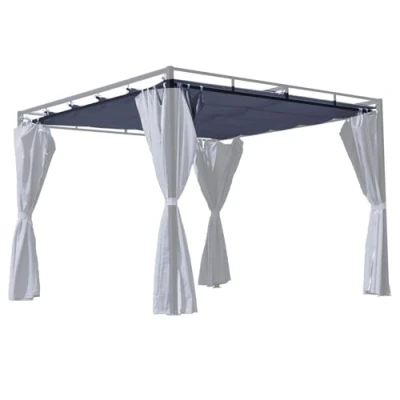Abbildung von QUICK STAR Ersatzdach für Flachdach Pergola Firenze 3x3 Meter Grau Pavillon Ersatzbezug