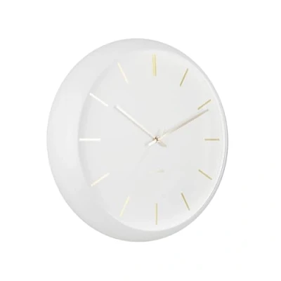 Abbildung von [DL] Wall Clock Globe White, Design Armando Breeveld D. 40cm, H. 12cm, Excl. AA Battery