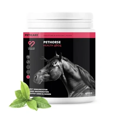 Abbildung von Peticare Detox Mix Pulver für Pferde, unterstützt Leber &amp; Nieren, Darmfunktion 400 g