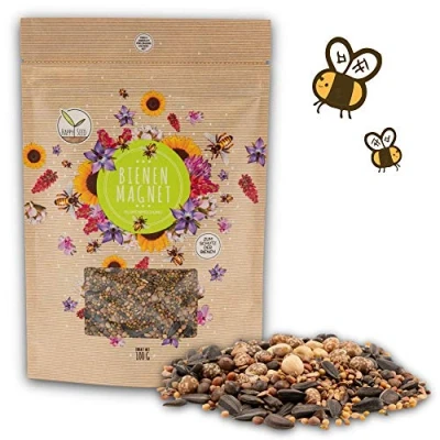 Abbildung von 100g Blumenwiese Samen für eine bunte Bienenweide Farbenfrohe &amp; nektarreiche Wildblumensamen Mischung Bienen Schmetterlinge (inkl. GRATIS eBook)