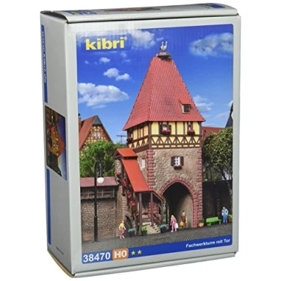 Abbildung von Kibri Modelleisenbahn Gebäude 38470 H0 Fachwerkturm mit Tor