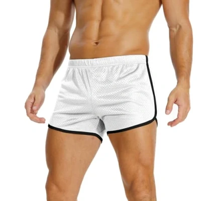 Abbildung von AIMPACT Sport Shorts Herren 3 Inch Turnhose Kurz Mesh Atmungsaktiv Bodybuilding Fitness Training Sporthose (Weiße M)