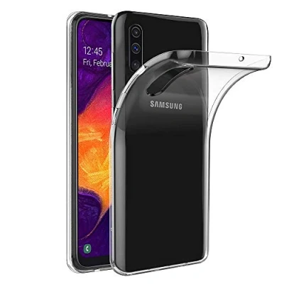 Abbildung von REY Transparent Silikonhülle TPU für Samsung Galaxy A50 A50s A30s, Handyhülle Premium Kratzfest Durchsichtige Schutzhülle, Ultradünne 0,33 mm