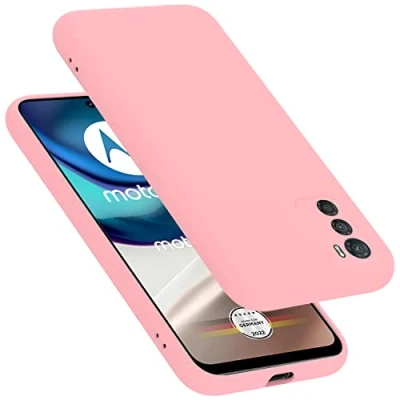 Abbildung von Cadorabo Hülle kompatibel mit Motorola Moto G42 Silikon Handyhülle für Case aus flüssigem Kratzfeste und stoßfeste dünne TPU Schutzhülle Liquid PINK