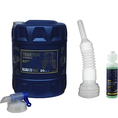 Abbildung von QR Parts Set 20 Liter 85456161 CT4503 DIN61 MN7406 5022 MANNOL Scheibenreiniger Konzentrant 1:100 250ml Traktor Superoil API CD Auslaufhahn